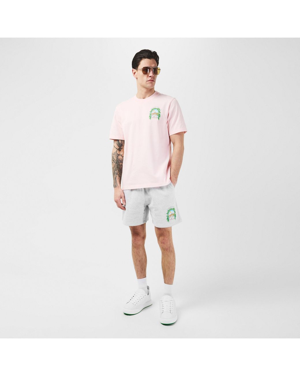 Casablanca White Larche Jogger Shorts for men
