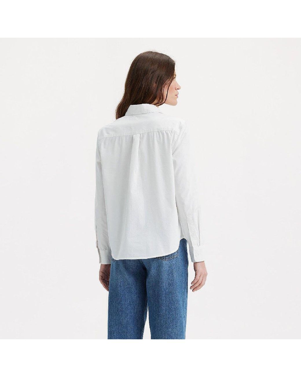 Levi's White Long Sleeve Oxford Shirt