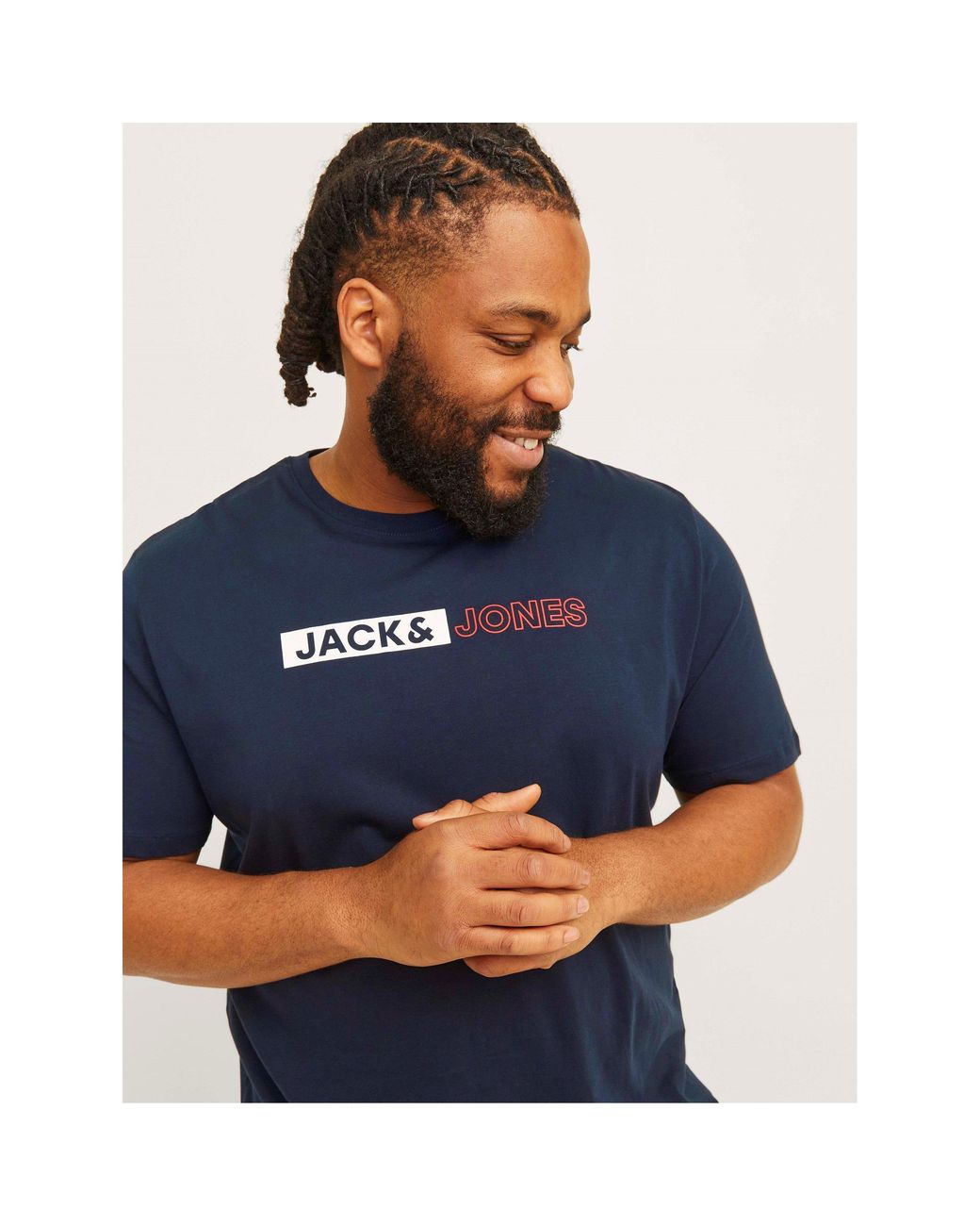 Jack & Jones Blue Jack Corp Logo T-Shirt Plus Size for men