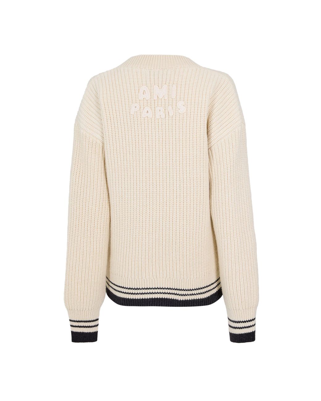 AMI Natural Ami V Neck Jumpr Ld61