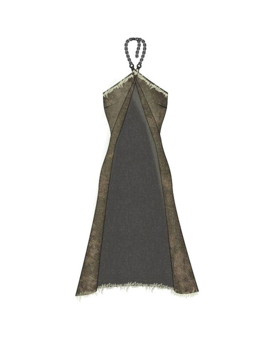 The Ragged Priest Gray Deity Halter Cut Out Top