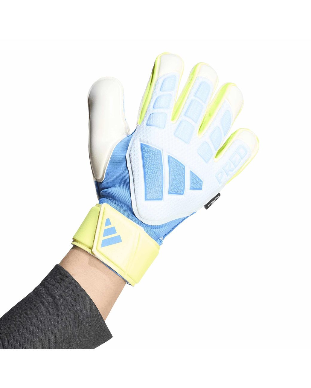 Adidas White Predator Match Fingersave Goalkeeper Gloves Adults