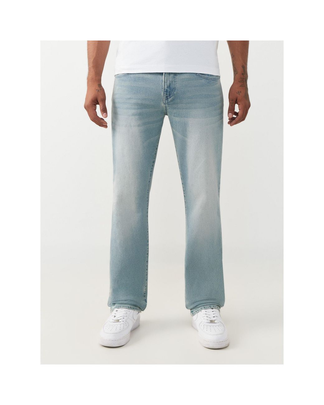 True Religion Blue Straight Leg Jeans for men