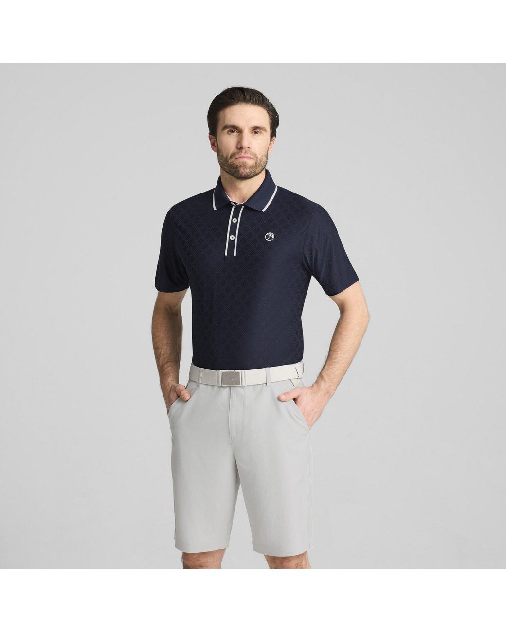 PUMA Blue X Ap Tipped Jacquard Polo Shirt for men
