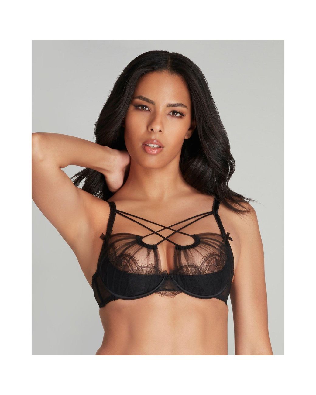 Agent Provocateur Black Halley Plunge Underwired Bra