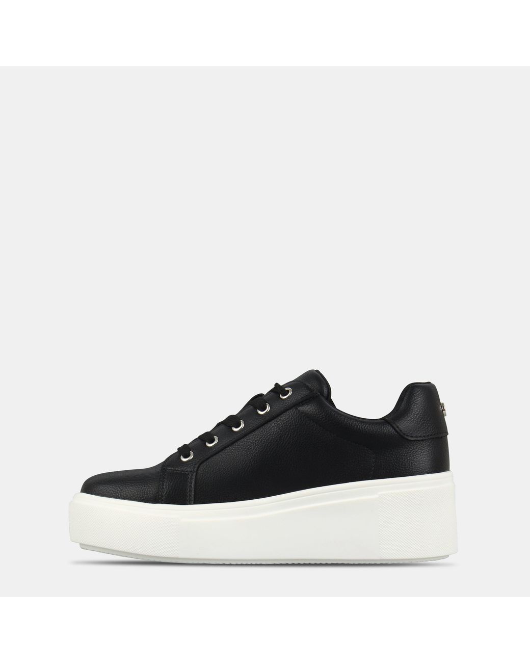 Miso Black Chunk Wedge Trainers