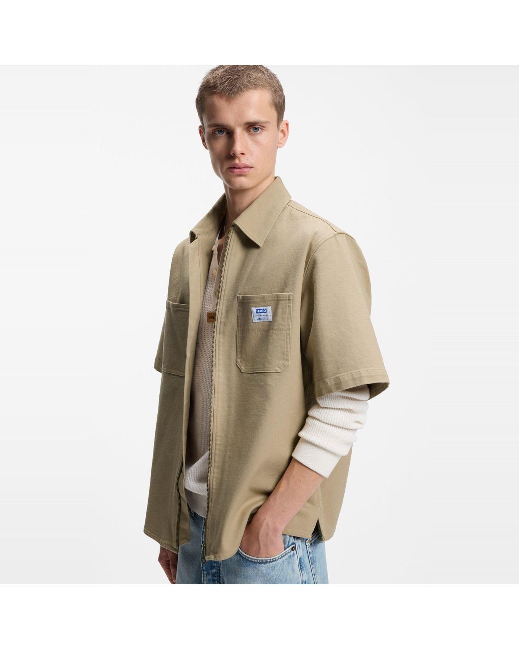 HUGO Natural Overshirt for men