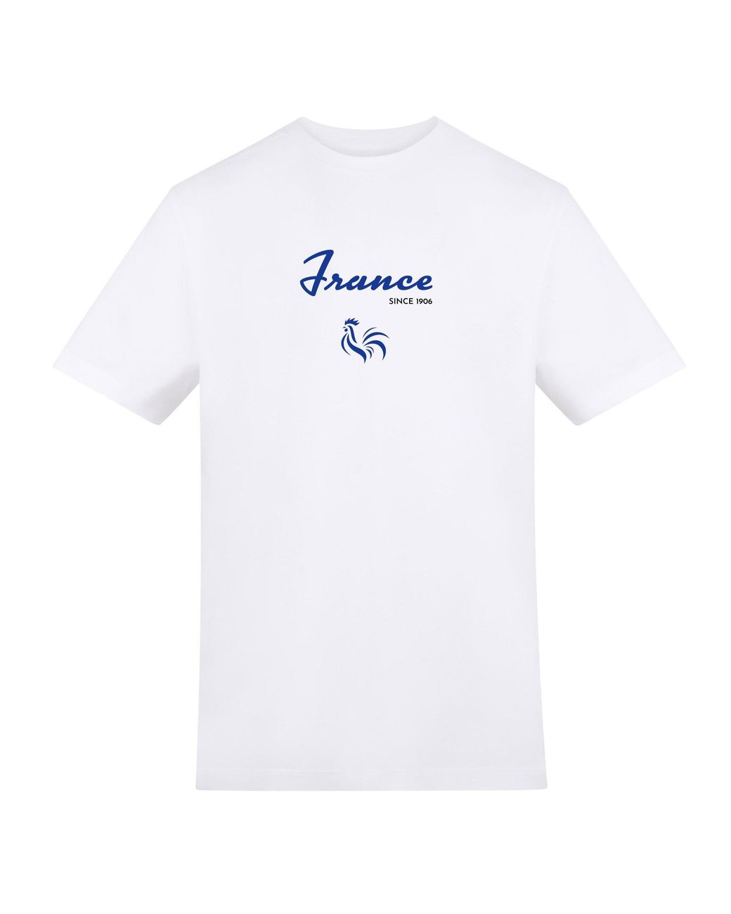AWD White Adults Printed France Rugby Fan Tee