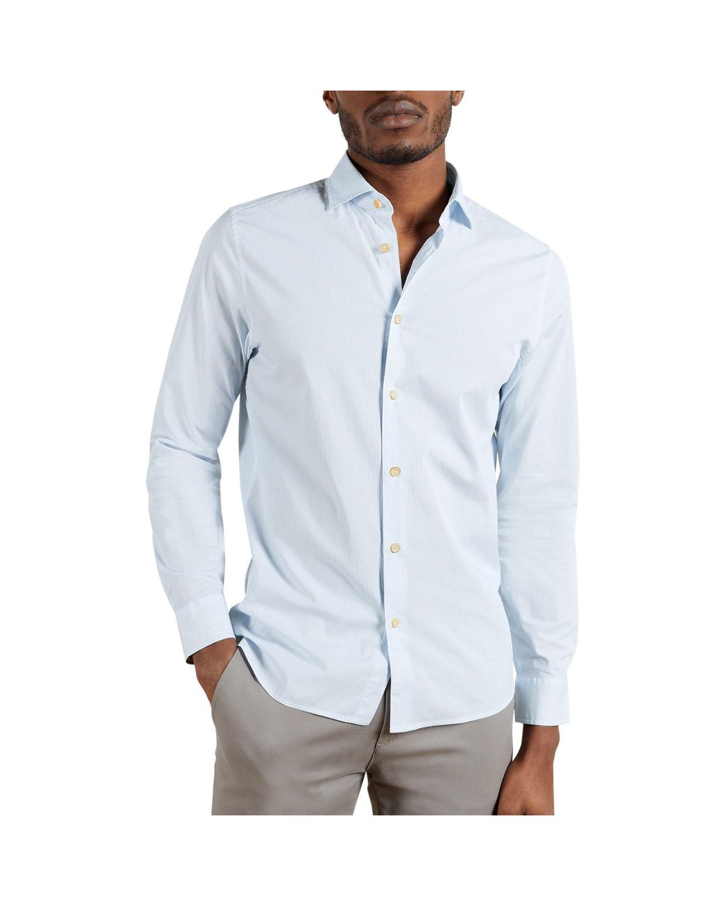 Ted Baker Blue Short-Sleeve Plain Shirt for men