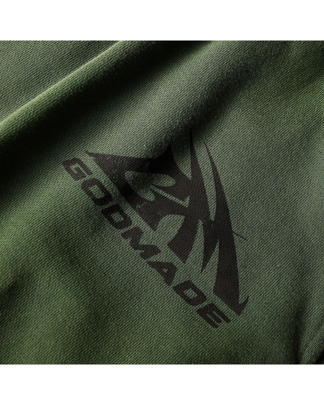 God Made Green Fleece Jogger Shorts for men