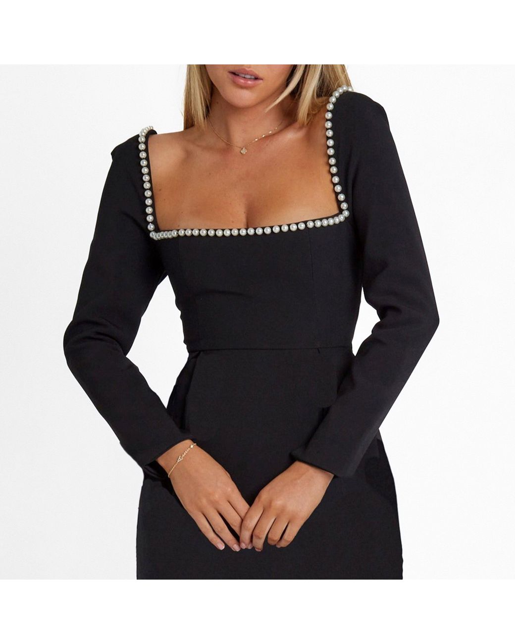 Odd Muse Black The Ultimate Muse Midi Pearl Dress