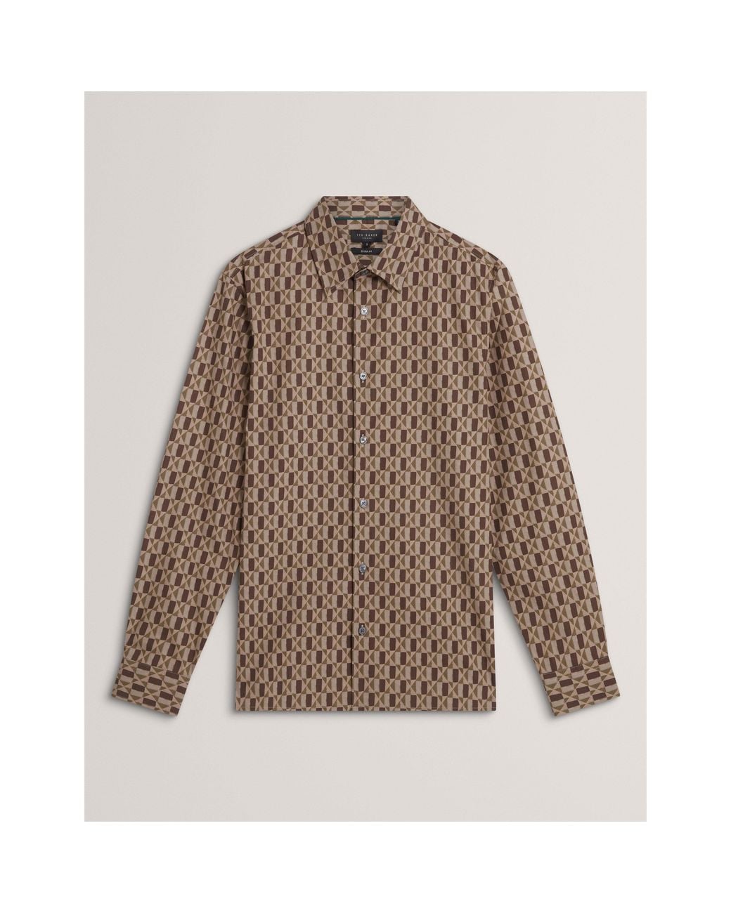 Ted Baker Brown Ted Reg Fit Shirt Sn71 for men