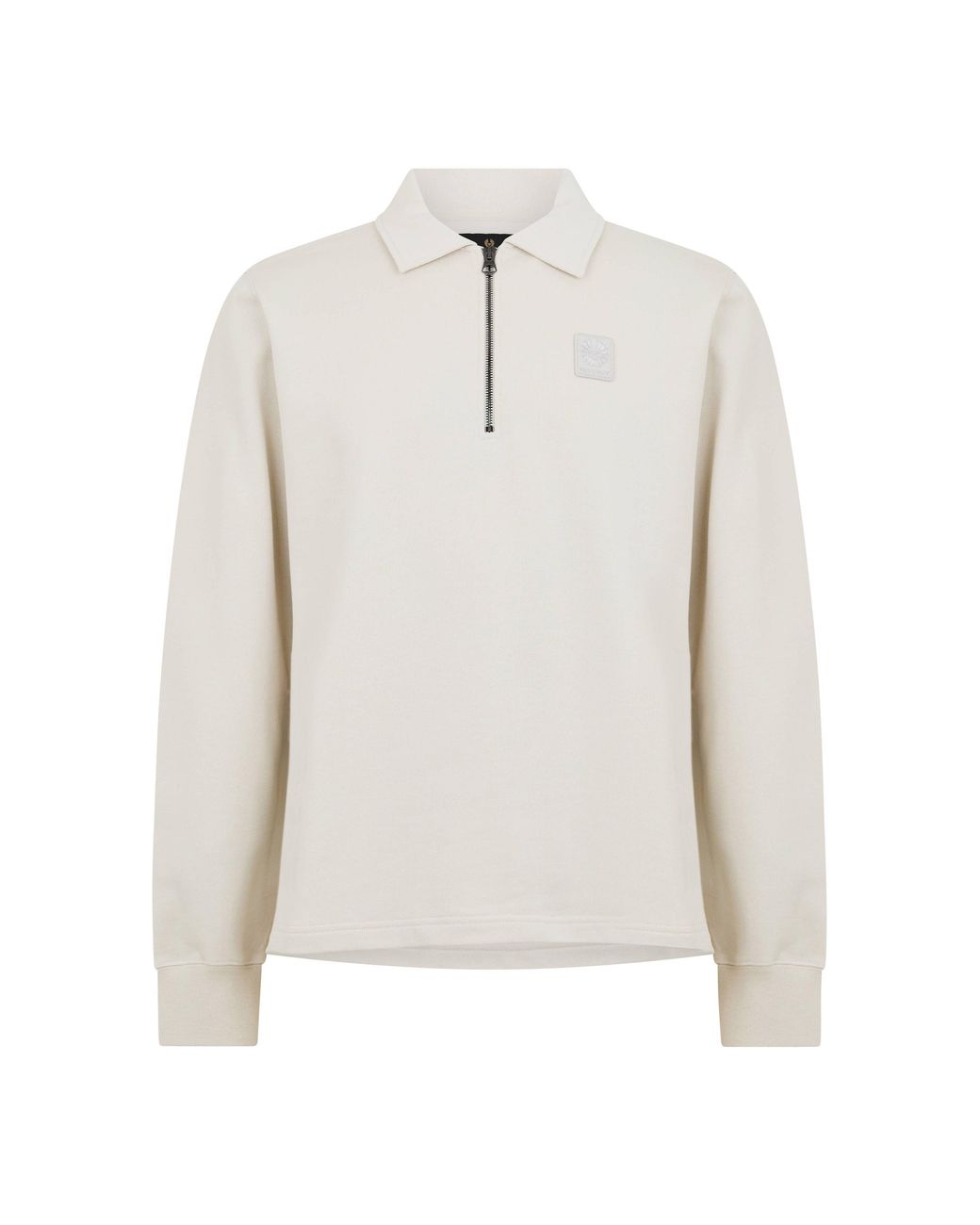 Belstaff White Curator Long Sleeve Polo Shirt for men