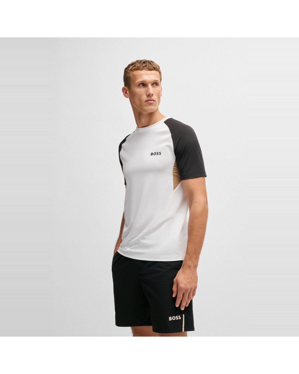 Boss Black Performance Pique Short Sleeve Tennis T-Shirt for men