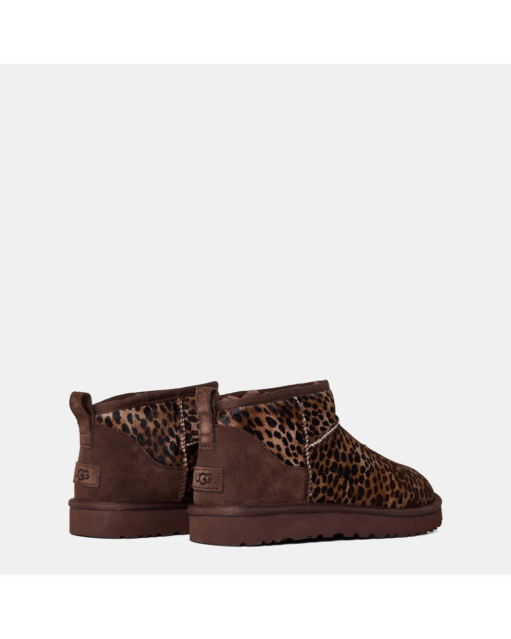 Ugg Brown Ultra Mini Leopard Print Snug Boots