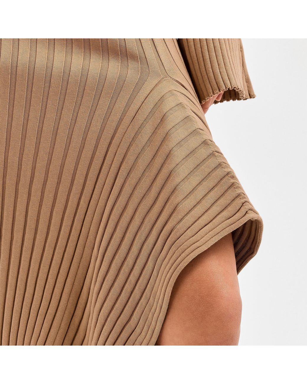 Stella McCartney Brown Ribbed Midi Skirt
