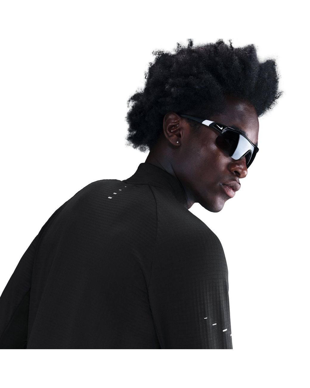 Nike Black Winter Run Half Zip Long Sleeve Running Top for men