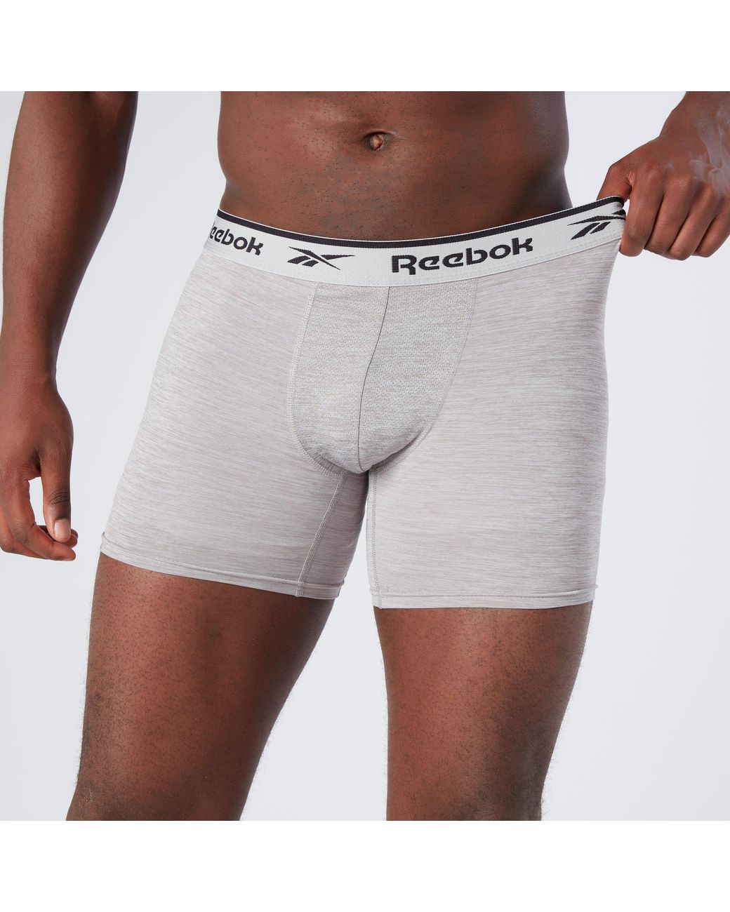 Reebok Gray 3 Pack Performance Boxer Shorts for men
