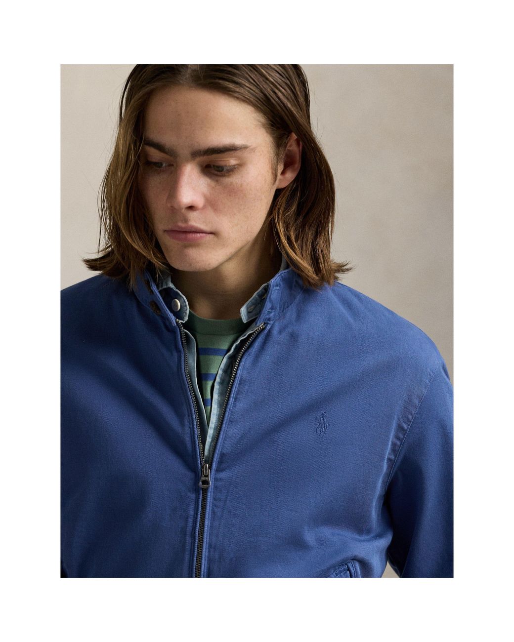 Polo Ralph Lauren Blue Badge Bomber Jacket for men