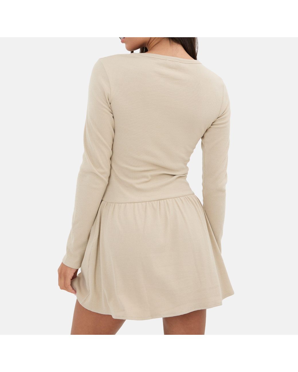 I Saw It First Natural Rib Mini Dress
