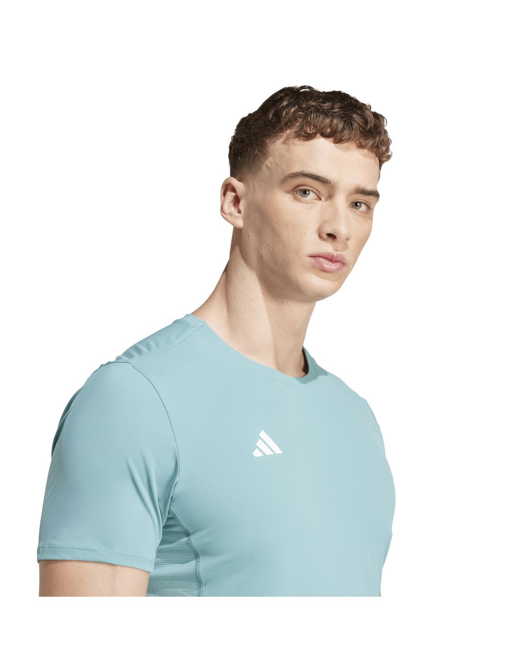 Adidas Blue Adizero Essentials Running T-Shirt for men