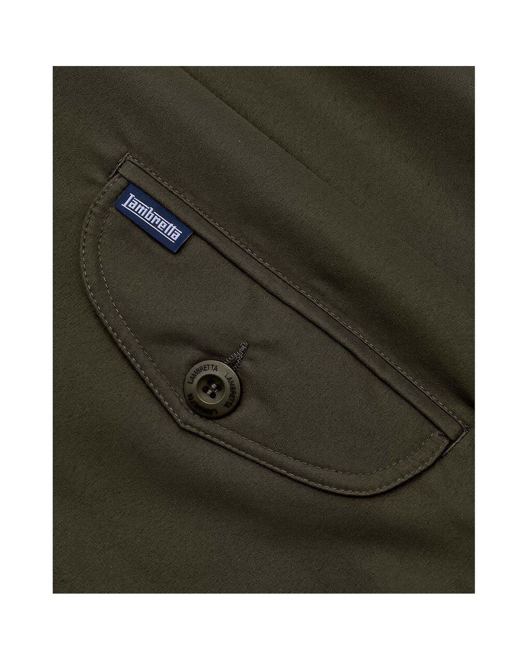 Lambretta Green Shower Resistant Harrington Bomber Jacket for men