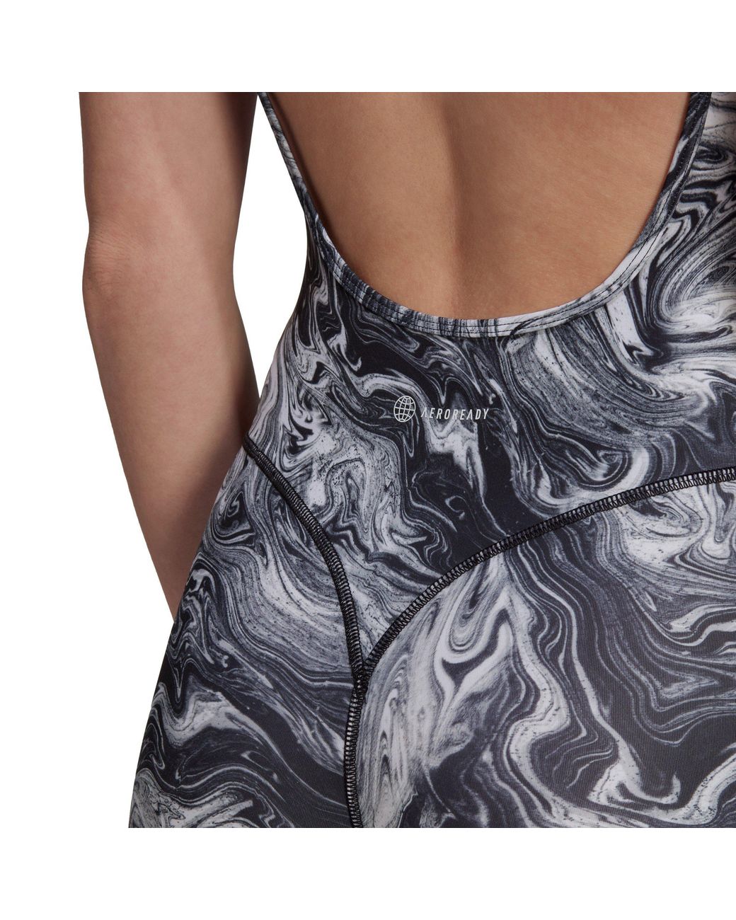 Adidas Gray All Over Print Unitard
