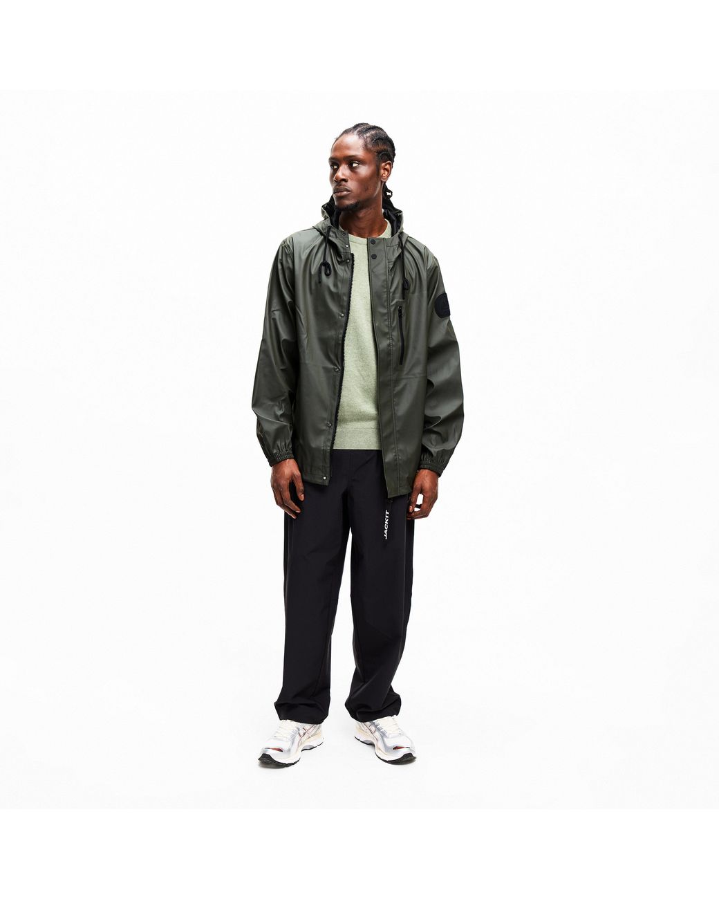 Jacket Gray Elements Rain Anorak for men