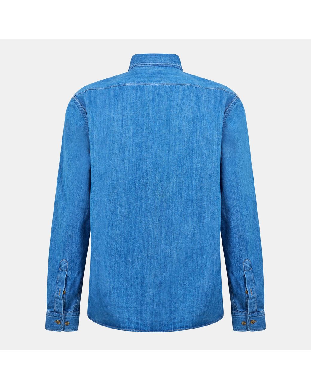 Boss Blue Long Sleeve Denim Shirt for men