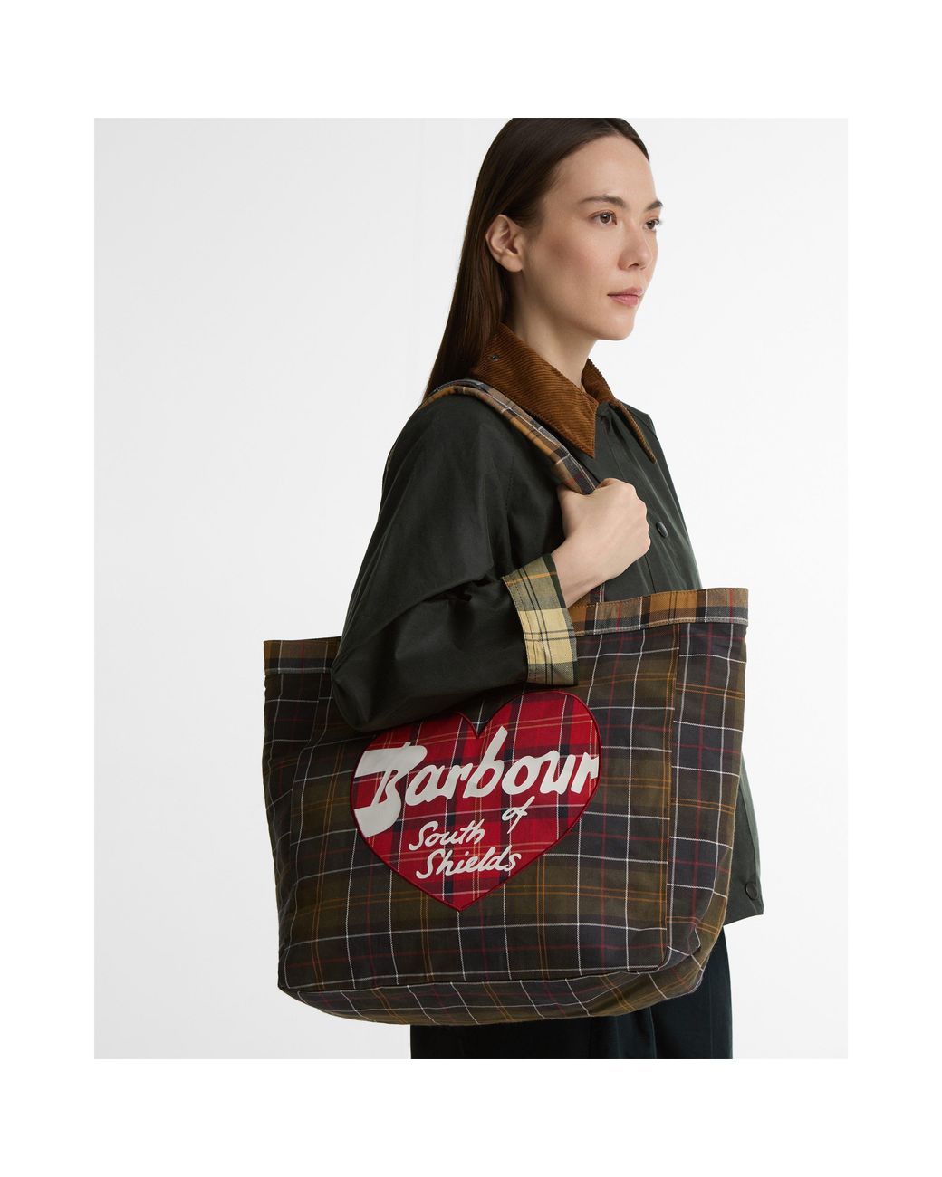 Barbour Heart Re-Engineered Cotton Tote Bag