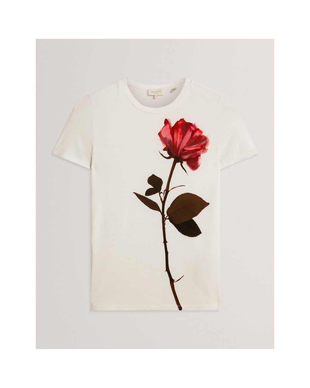 Ted Baker White Ted Floral Print Tee Ld71