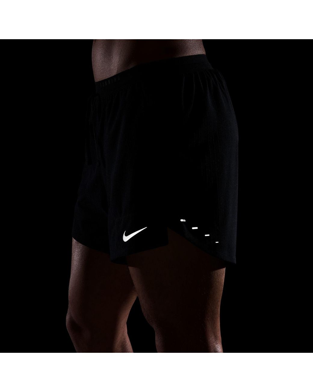 Nike Black Stride 5In Running Shorts for men