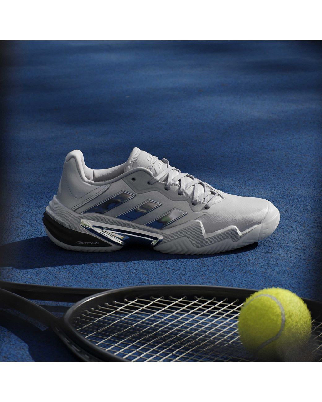 Adidas Gray Barricade 13 Edition Tennis Shoes