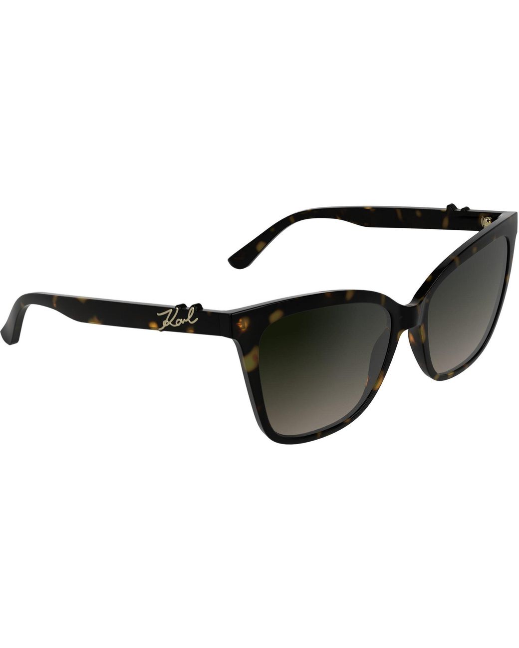 Karl Lagerfeld Black Modified Rectangle Sunglasses