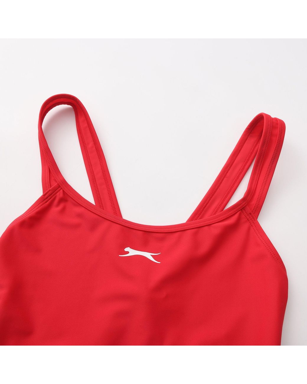 Slazenger 1881 Red Lycra Xtra Life X Back Swimsuit Ladies