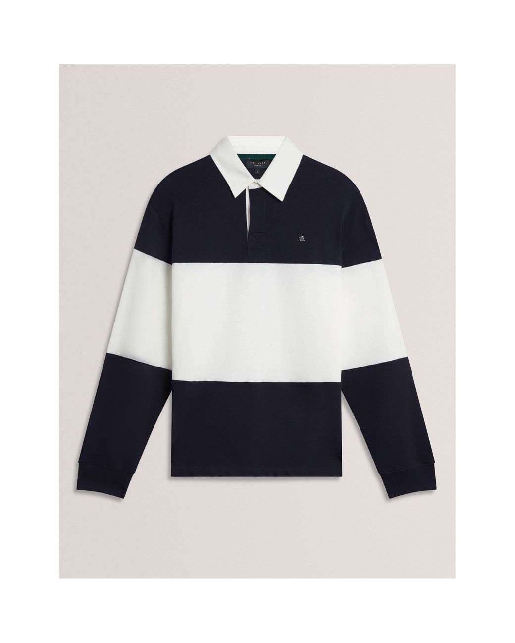 Ted Baker Blue Long Sleeve Rugby Polo Shirt for men