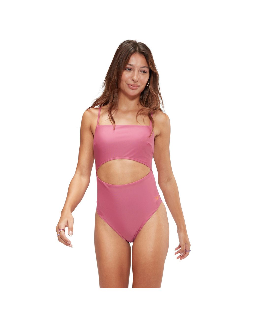 Speedo Pink Cut Out One Piece Swimsuits