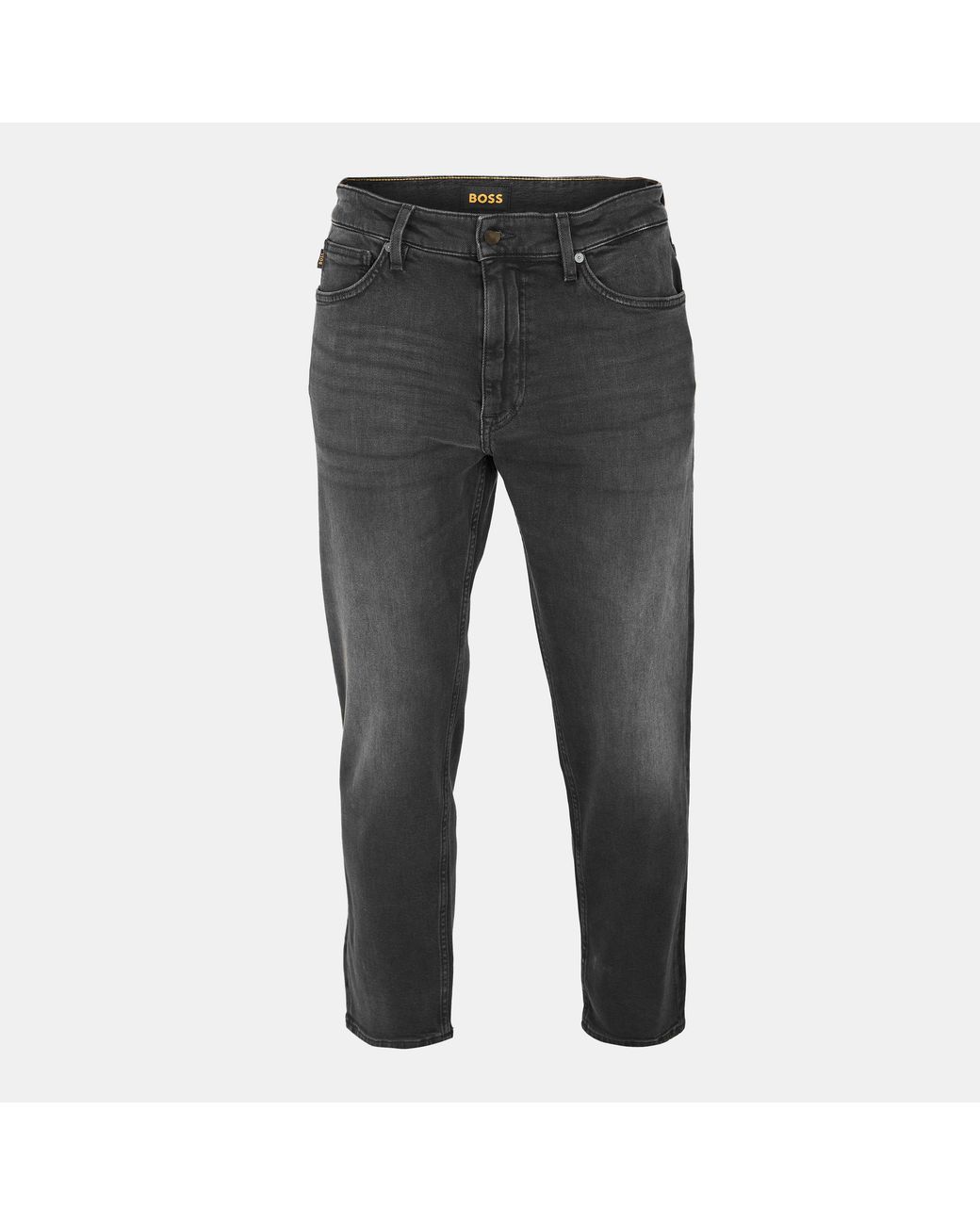 Boss Gray Ogden Straight Leg Jeans for men