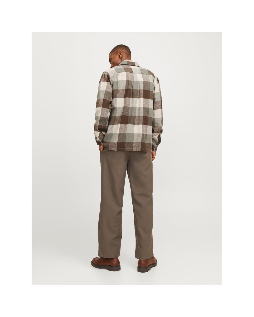 Jack & Jones Brown Raymond Long Sleeve Overshirt for men