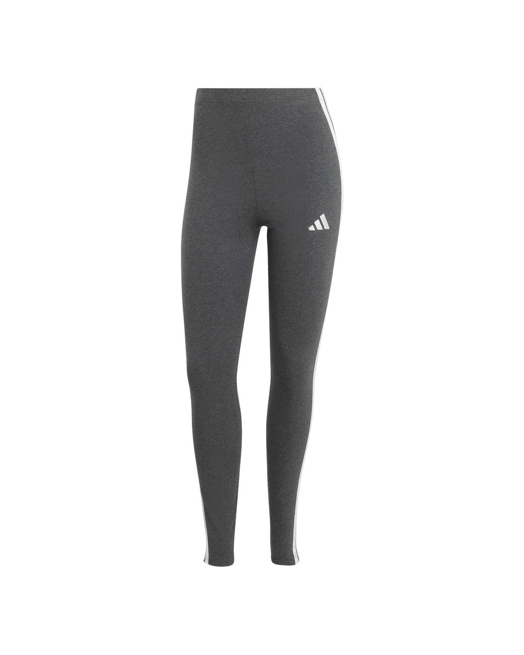 Adidas Gray Essentials 3 Stripe Leggings