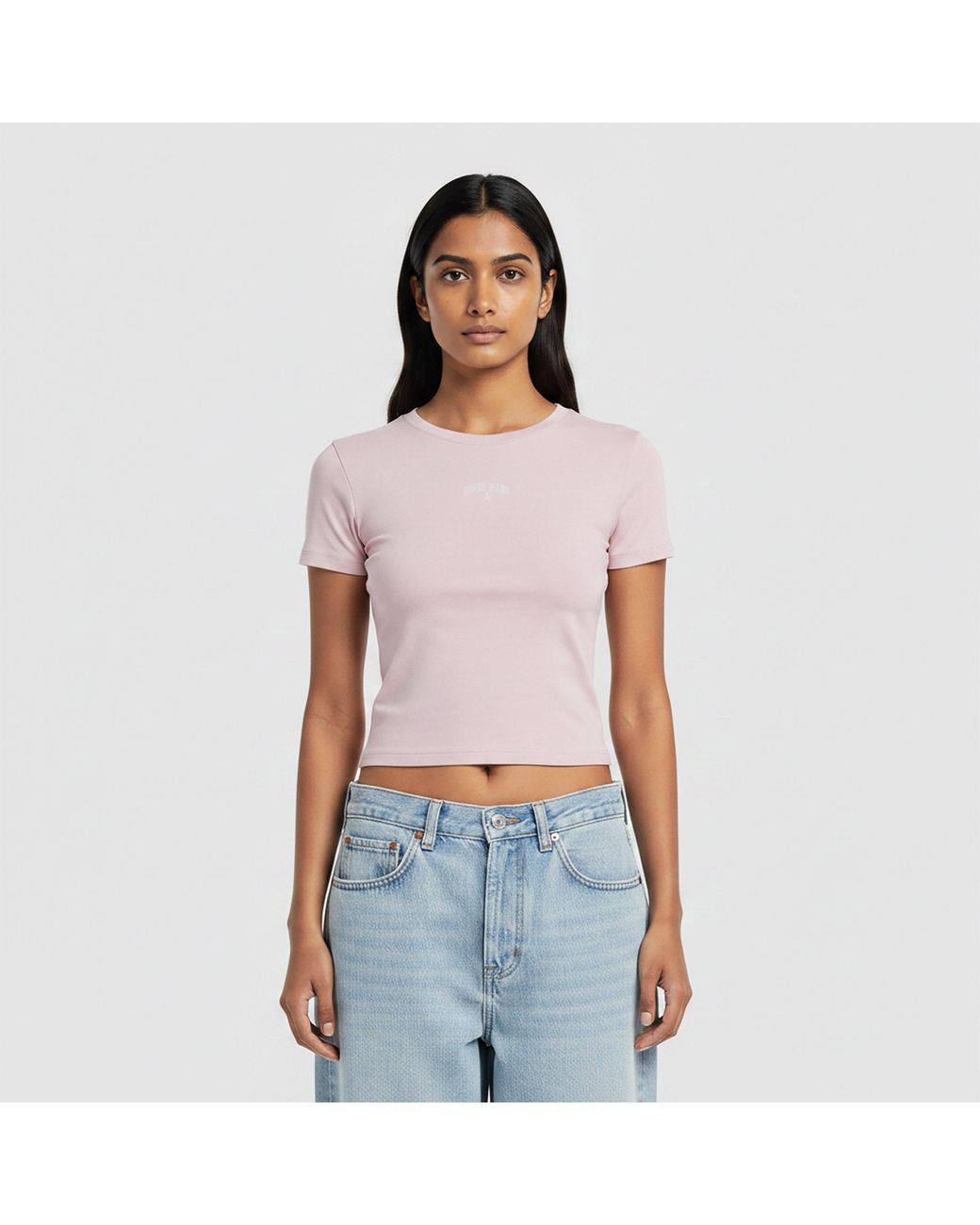 Guess Purple Star Print Slim Fit T-Shirt