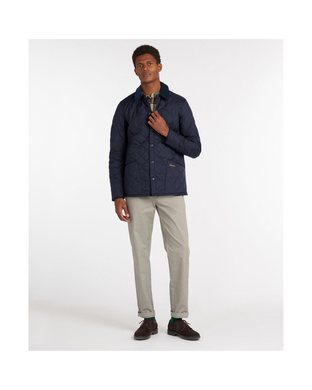 Barbour Blue Heritage Liddesdale Diamond Quilted Long Sleeve Quilted Jacket for men
