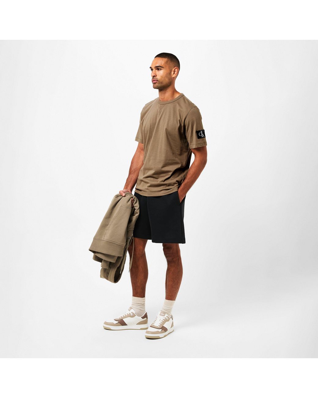 Calvin Klein Natural Monogram Badge T-Shirt for men