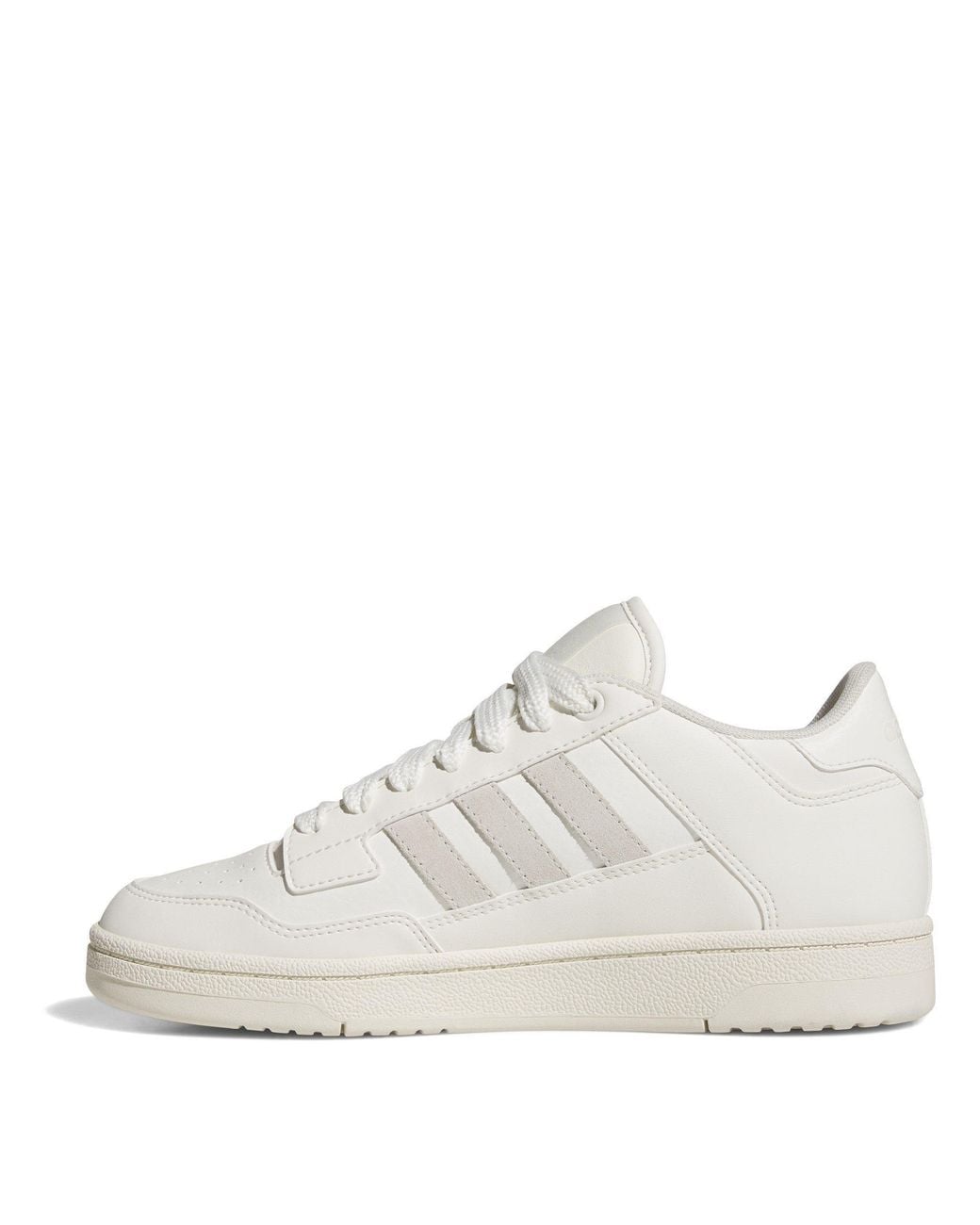 Adidas White Rapid Court Low-Top Trainers