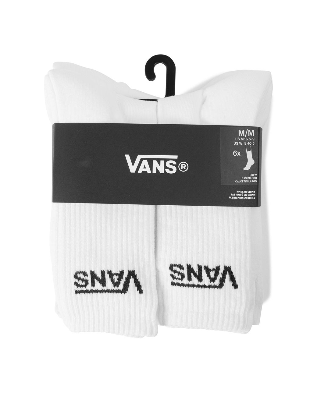 Vans White Pack Crew Socks for men