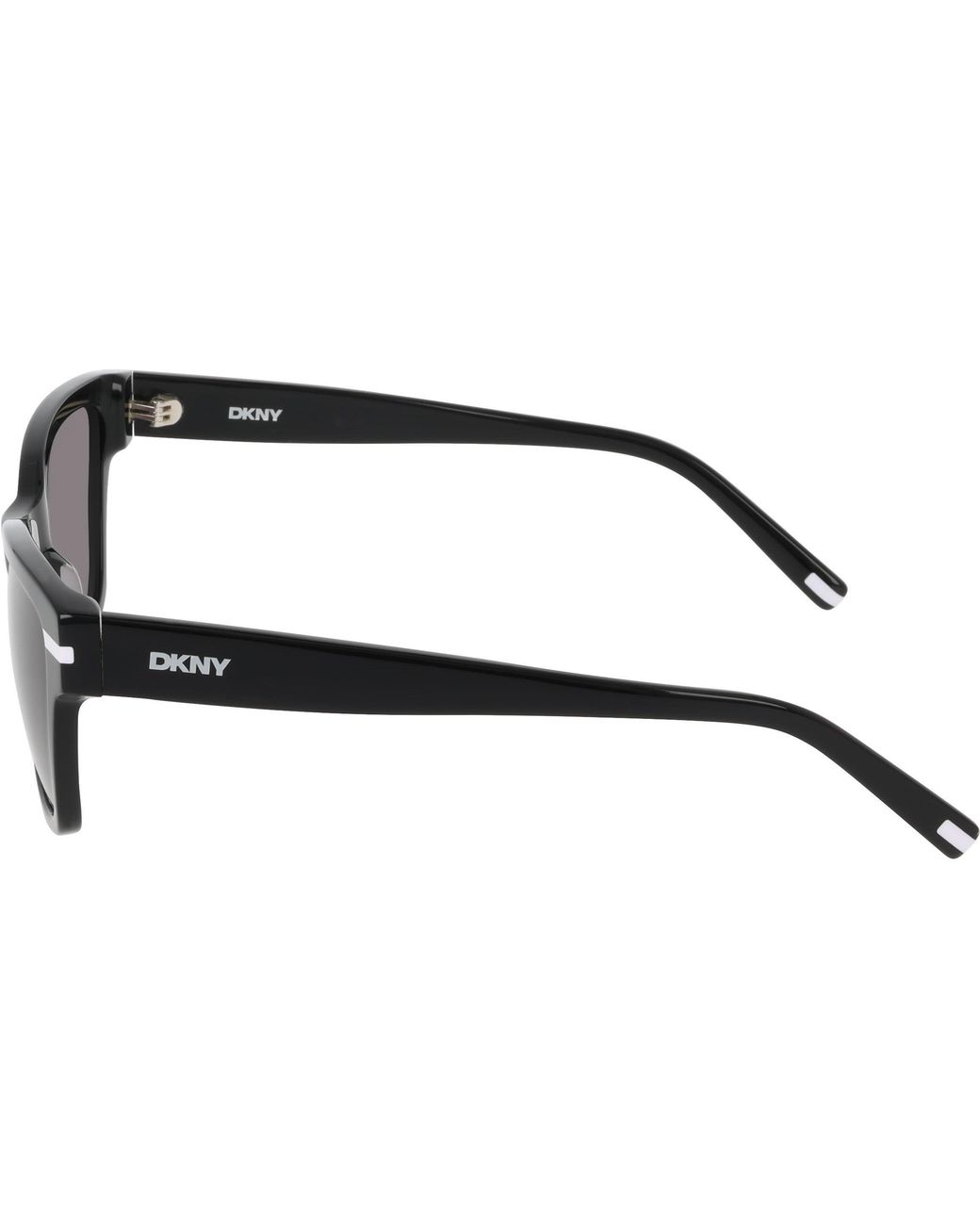 DKNY Black Modified Rectangle Sunglasses