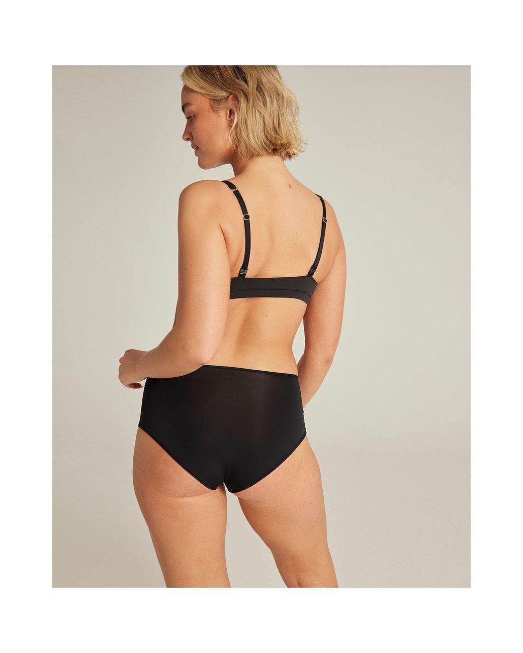 Nudea Black The High Waist Brief Second Skin Stretch