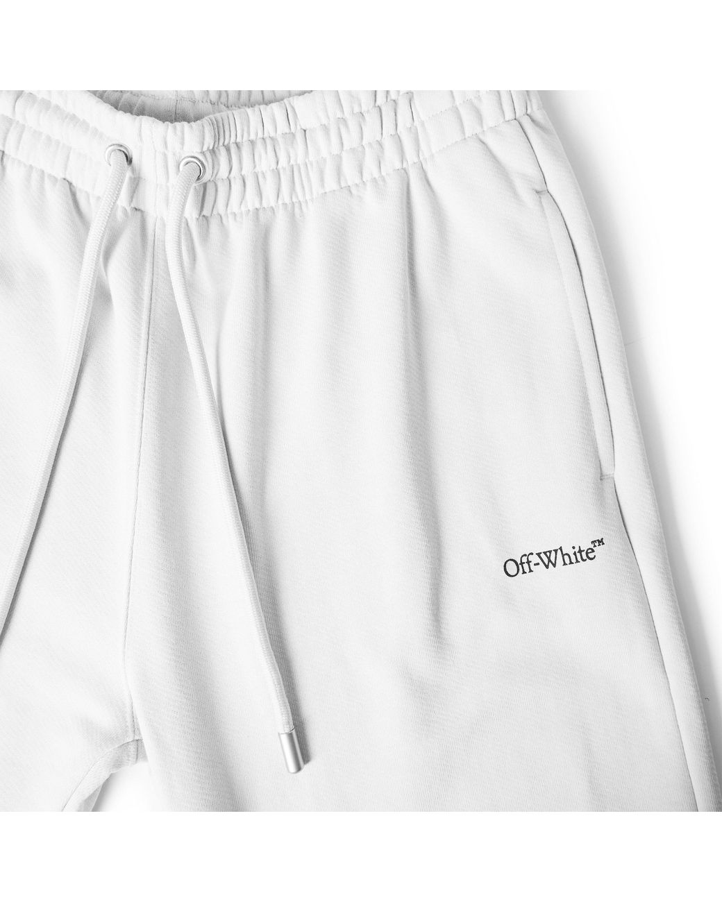 Off-White c/o Virgil Abloh White Closed Hem Fleece Joggers for men