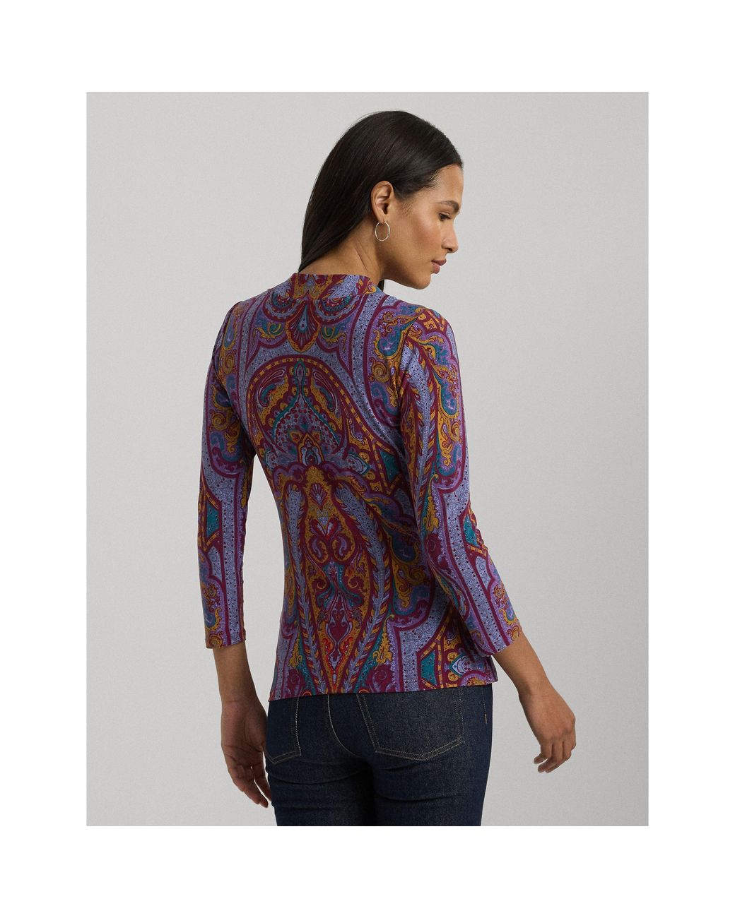 Ralph Lauren Red Jainab Wrap Top