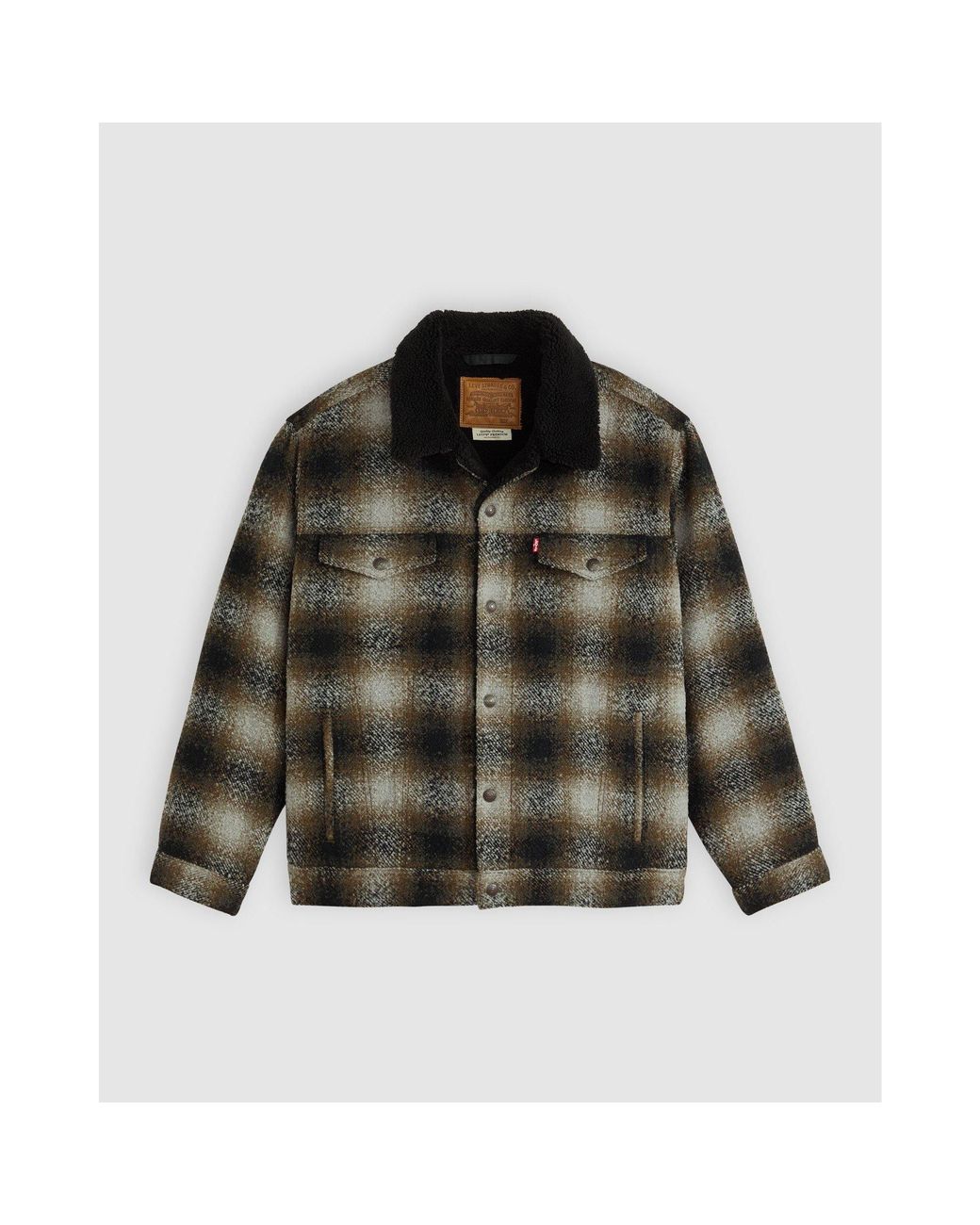 Levi's Green Levi's Denim Sherpa Relaxed Fit Jacket for men